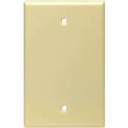 LEVITON 1-Gang Midway Thermoset Blank Wall Plate, Ivory 001-80514-00I